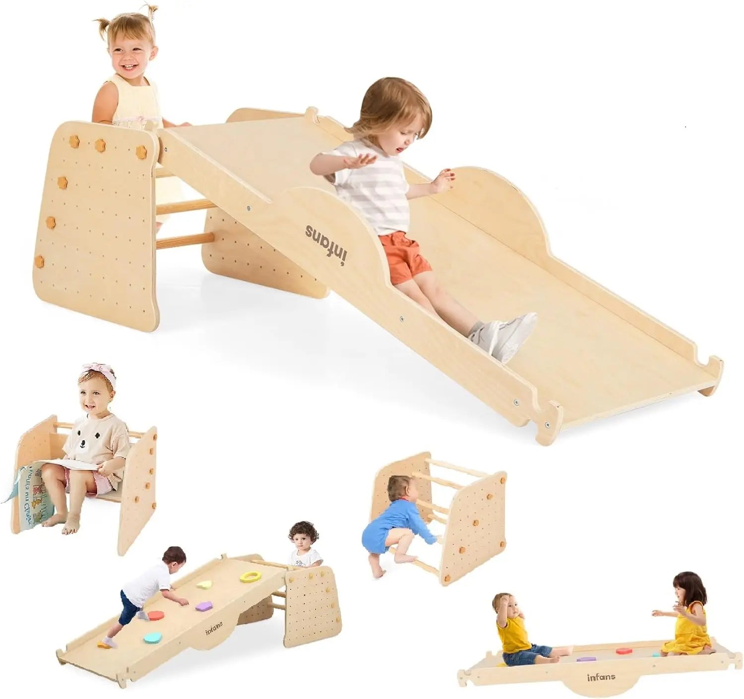 7-in-1 Wooden Montessori Climber Set