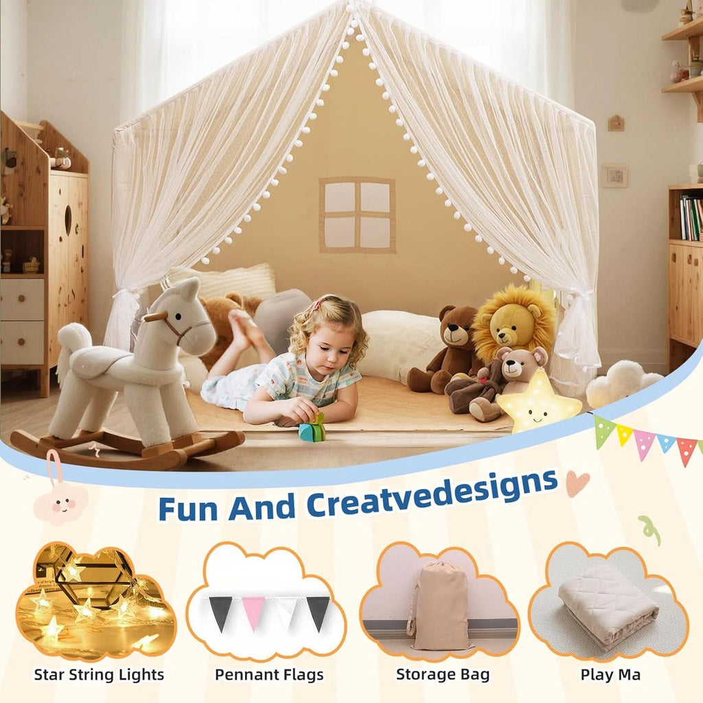 55In Superior Oversized Cushioned Indoor Play Tent-3
