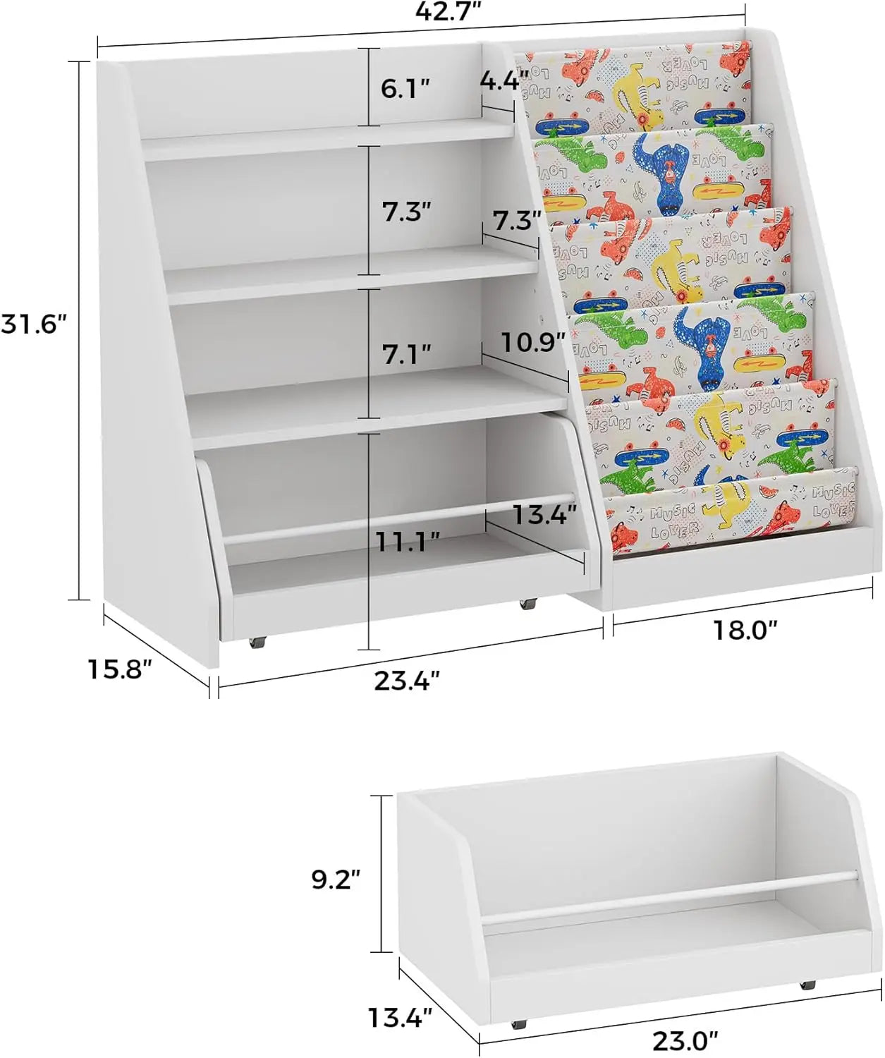 42-Inch Kids Bookshelf