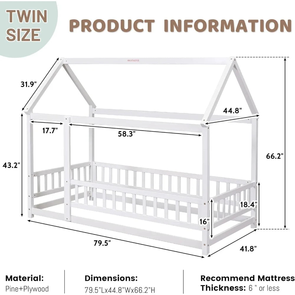 LittleHaven Montessori House Bed