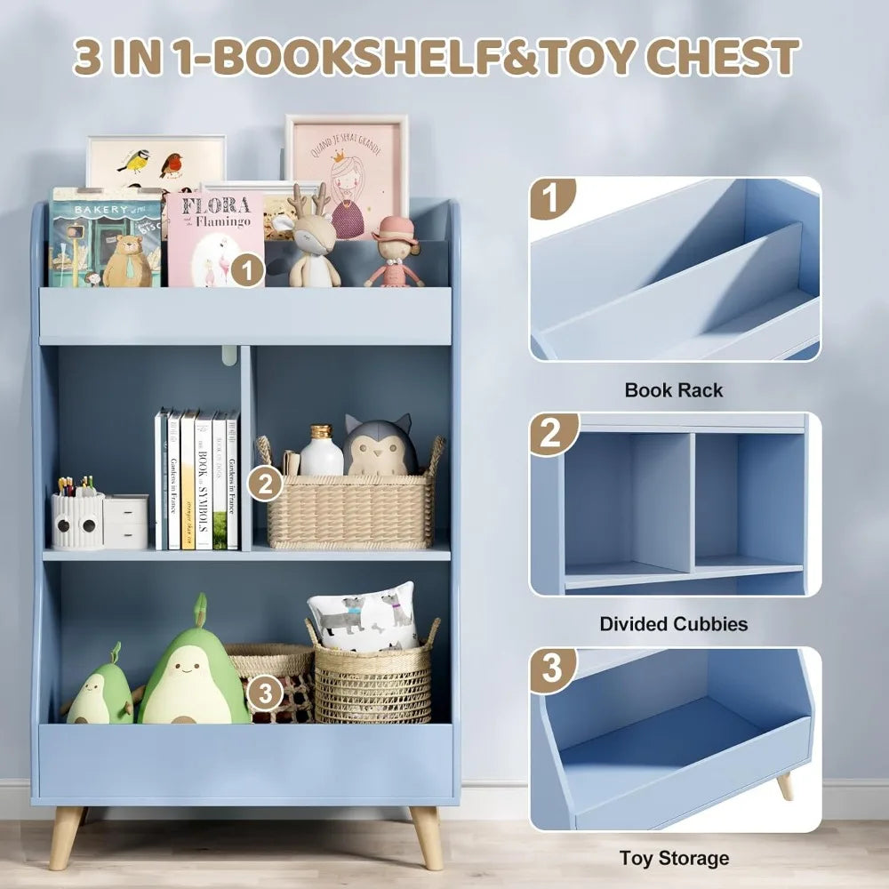 Arlopu 3-Tier Kids Bookshelf