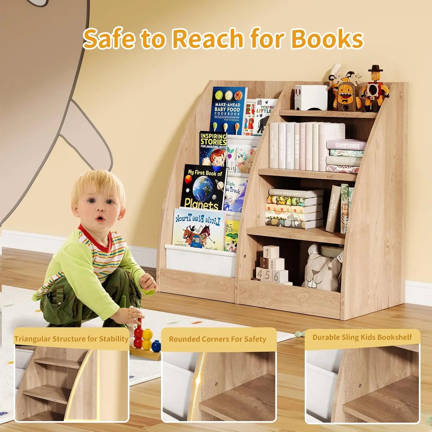 4-Tier Kids Bookshelf