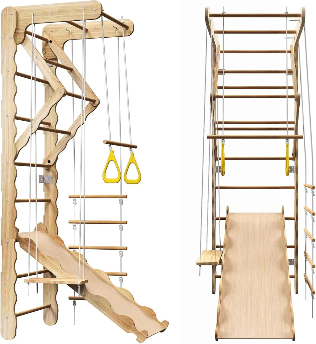 5-in-1 Wooden Indoor Jungle Gym