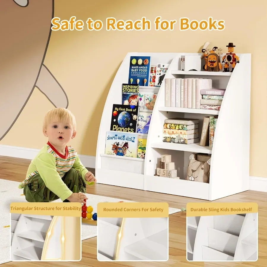 4-Tier Wooden Kids’ Bookshelf