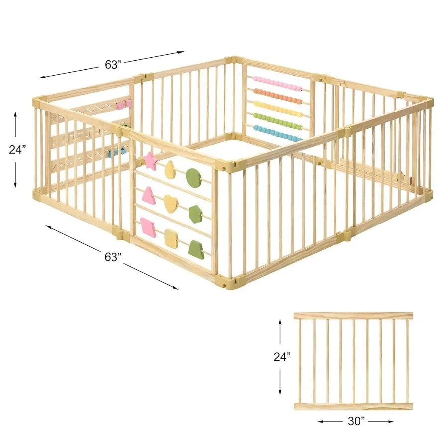 EcoFlex XL Wooden Playpen