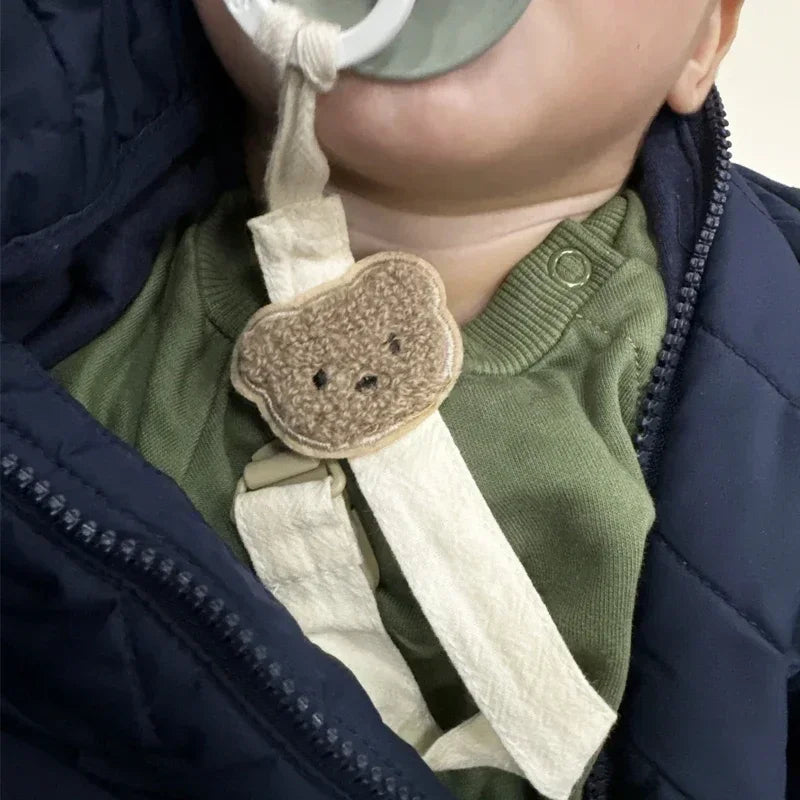 Cute Bear Baby Pacifier Chain Clips Holders Anti-Drop Chain Cartoon Teething Clips Teether Toy Soother Pacifier Strap