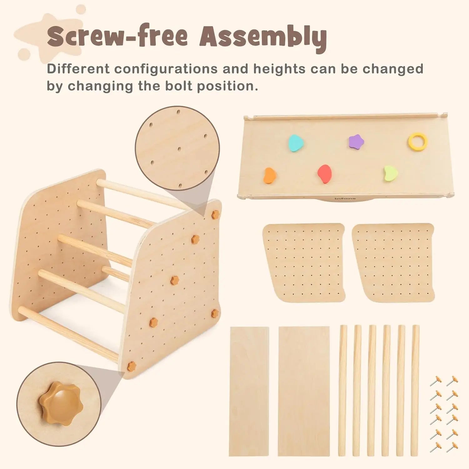 7-in-1 Wooden Montessori Climber Set