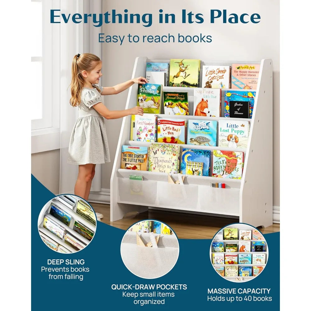 SEIRIONE Sturdy Kids Bookshelf