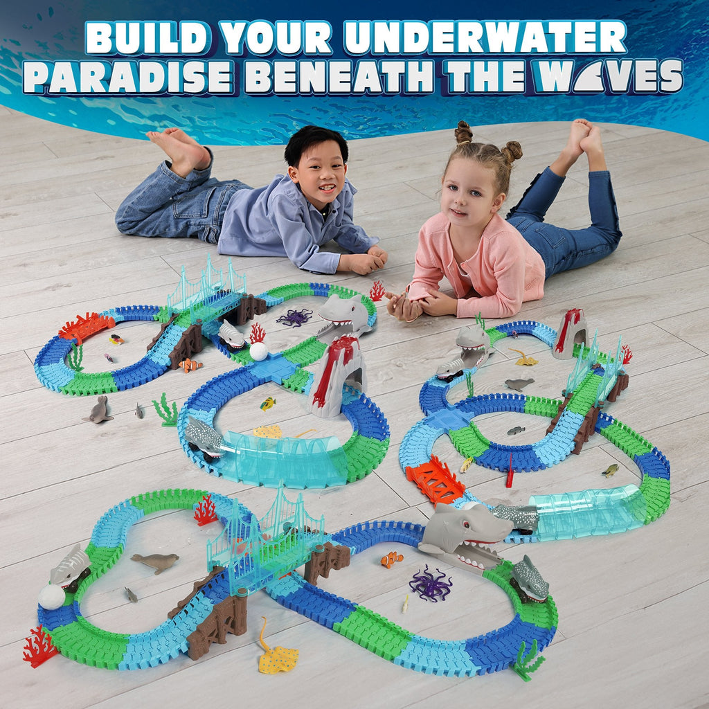 USA Toyz Sharky Seas Tracks Playset - 225 Pieces-4