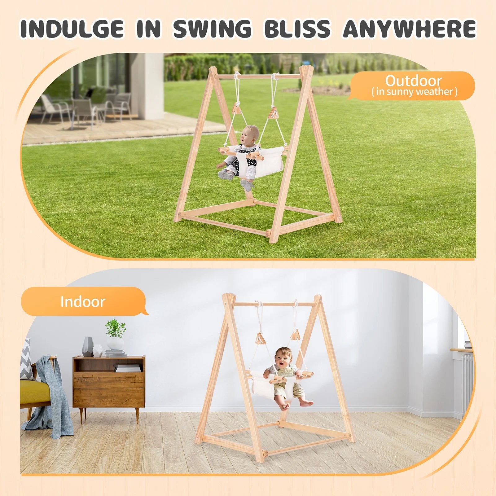 Wooden Frame Swing
