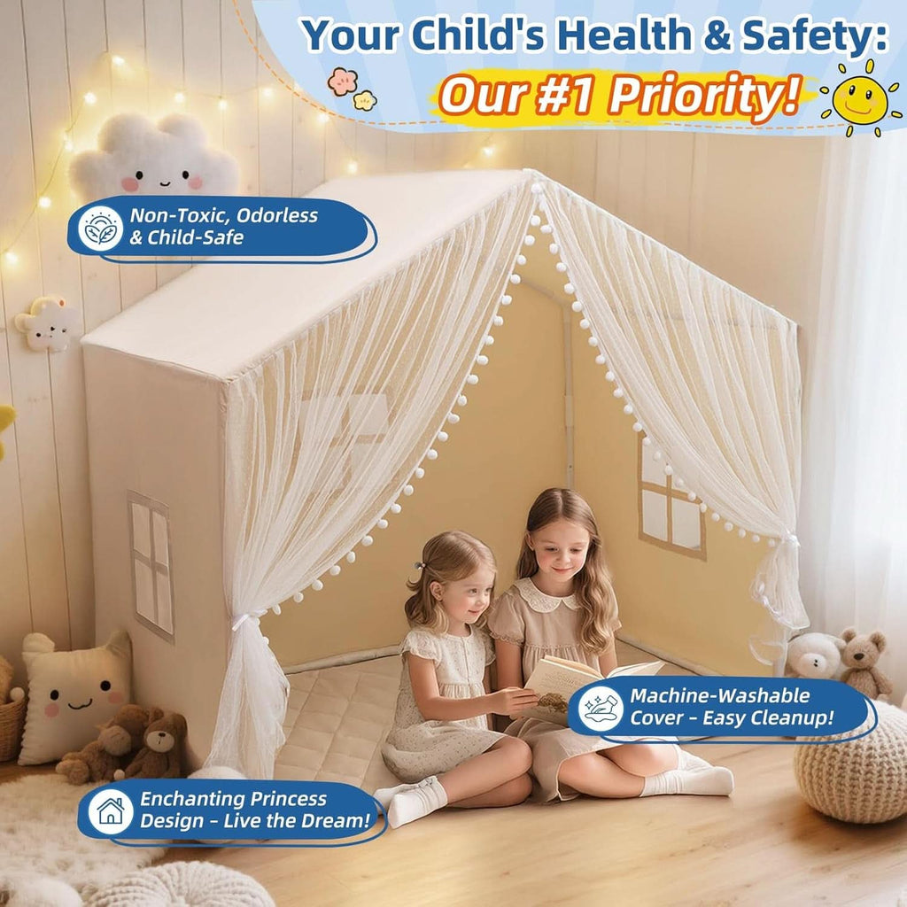 55In Superior Oversized Cushioned Indoor Play Tent-1