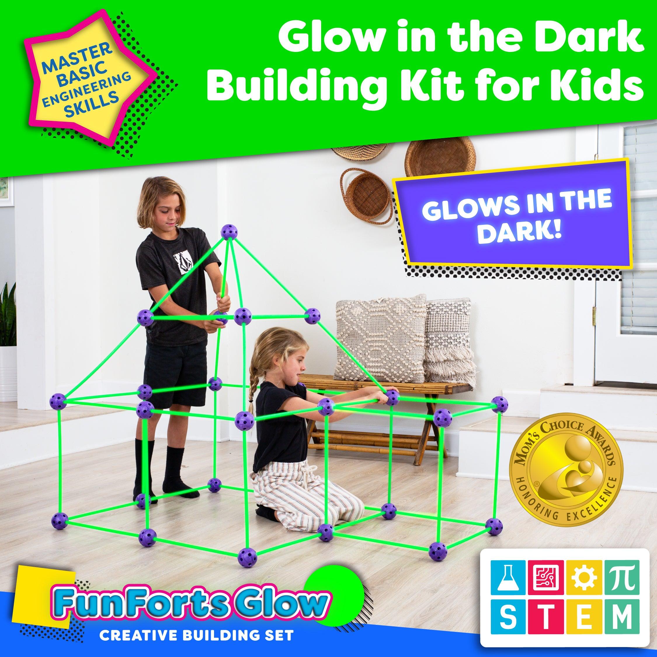 Power Your Fun 81pc Fun Forts Glow Fort Building Kit-2
