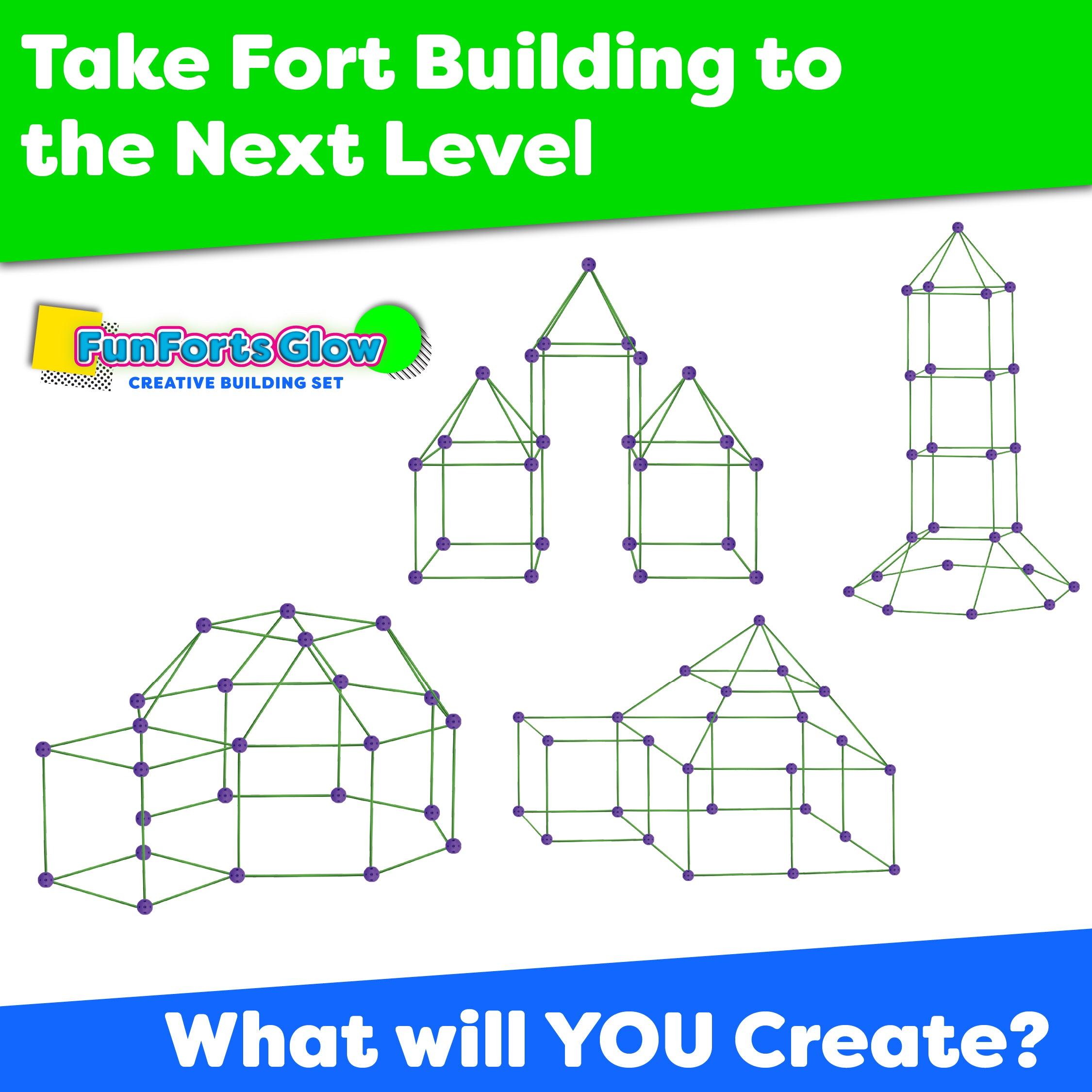 Power Your Fun 81pc Fun Forts Glow Fort Building Kit-3