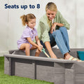 Outdoor Kid's Octagonal Sandbox in Grey Wood Finish-0