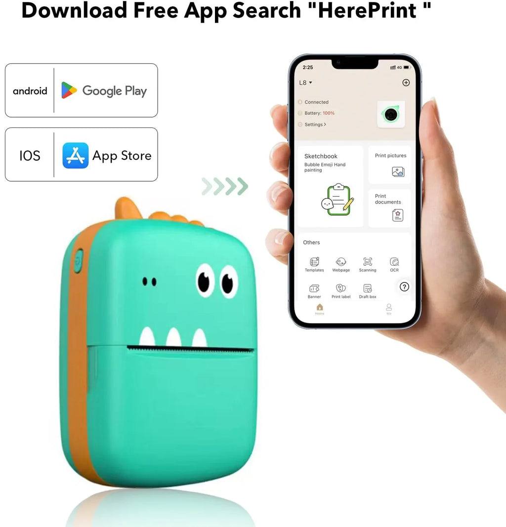 Kids Pocket Printer — Wireless Mini Thermal Printer for Creative Learning